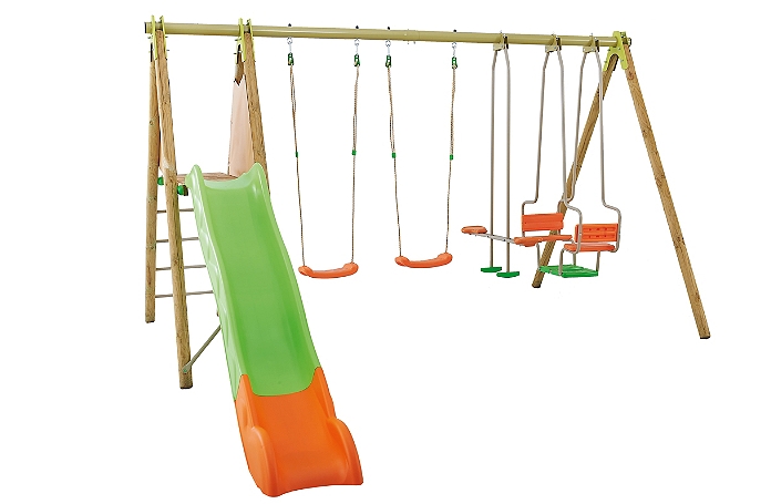PORTIQUE BOIS METAL 5 AGRES + TOBOGGAN ~ Portique Bois Metal PORTIQUE BOIS METAL 5 AGRES + TOBOGGAN ~ Portique Bois Metal