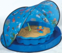 Bac à Sable Coquillage TikTakToo - Jeu Plage Enfant Turquoise Sans Couvercle