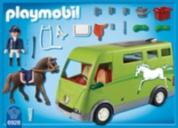 playmobil cavalier avec van et cheval 6928