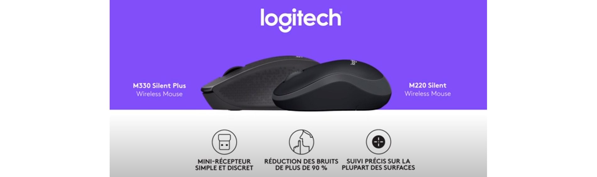 Logitech Souris Logitech - Sans Fil- Silent mouse - Prix pas cher
