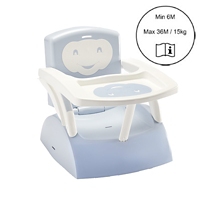 Rehausseur De Chaise Evolutif 2 En 1 Bleue Blanc Casse Thermobaby Maison Et Loisirs E Leclerc