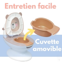Looping Pot Educatif Bebe Mini Toilettes Pour Apprentissage Proprete Ourson Au Meilleur Prix E Leclerc