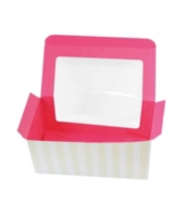 Boite Carton Cup Cake A Fenetre Avec Insert Rose Pour 2 Pieces X 50 Unites Au Meilleur Prix E Leclerc