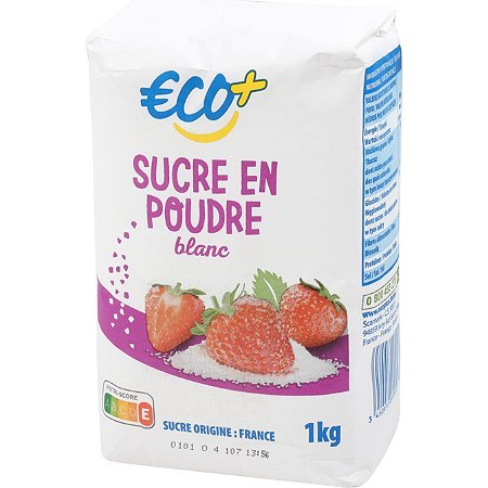 Sucre blanc en poudre - 1 kg - ECO + au meilleur prix