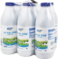 Lait 1 2 Ecreme Bouteille 6 X 1 L Eco Au Meilleur Prix E Leclerc