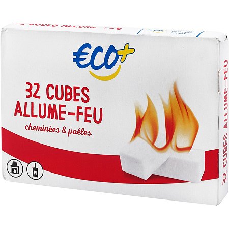 Lot de 32 cubes d'allume-feu blanc en kérosène Actifeu - B Queen