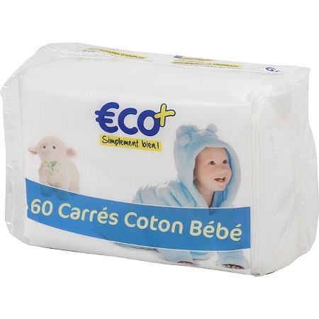 carré coton bébé x60 - ECO + au meilleur prix