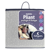 Babysom Matelas Bebe Pliant De Voyage Impermeable 100 Coton Epaisseur 7 Cm Dehoussable Oeko Tex Fabrication Francaise Au Meilleur Prix E Leclerc