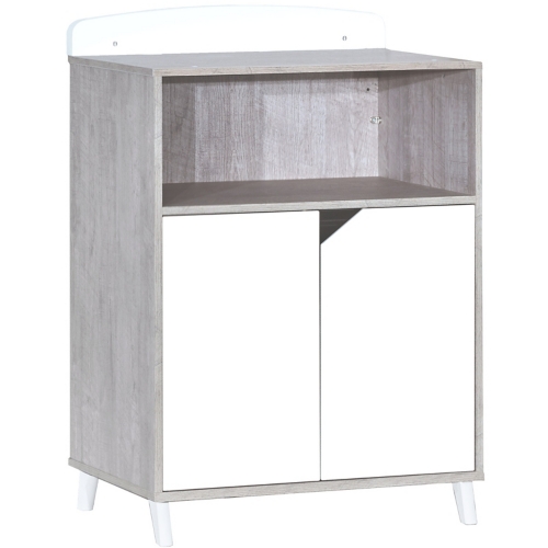 Lit combiné évolutif 120x60 en 90x190 - SCANDI GRIS