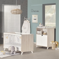 Lit Bebe 1x60 Avec Sommier Reglable Scandi Naturel Maison Et Loisirs E Leclerc