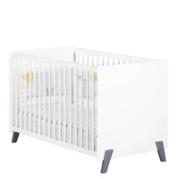 Lit Bebe 1x60 Avec Pieds Gris Et Sommier Reglable Joy Gris Maison Et Loisirs E Leclerc