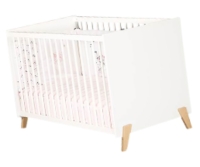 Lit Bebe 1x60 Avec Pieds Bois Et Sommier Reglable Joy Naturel Maison Et Loisirs E Leclerc