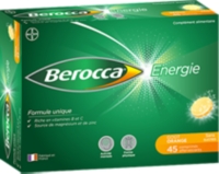 Berocca Saveur Orange - Vitamines C, B1, B2, B3, B5, B12 Et Magnésium, 45 Comprimés Effervescents, Neuf