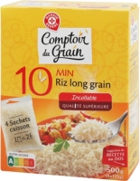 Riz long étuvé cuisson rapide - 4 x 125 g - COMPTOIR DU GRAIN au ...