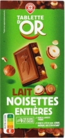 Chocolat Lait Noisettes Entieres 0 G Tablette D Or Au Meilleur Prix E Leclerc
