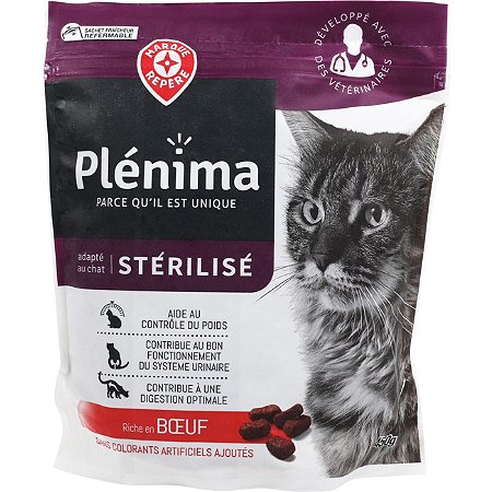 croquettes chat stérilisé - 450 g - PLÉNIMA au meilleur prix