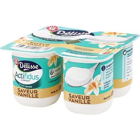 Yaourt saveur vanille x4 - Galeries Gourmandes