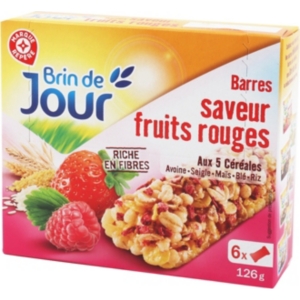 Barres Cereales Fruits Rouges X 6 125 G