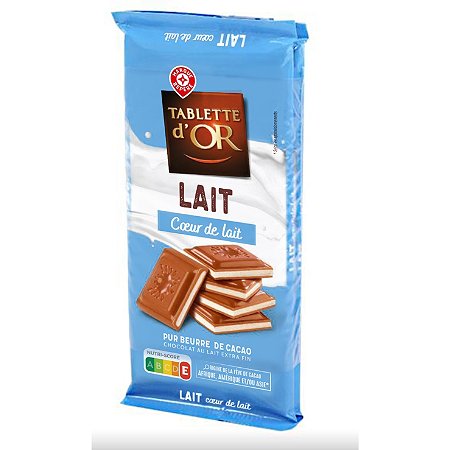 Tablette de chocolat au lait carrés individuels