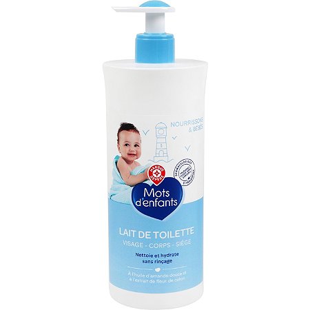 Biolane - Lait de Toilette Douceur - Nettoyant pour le visage, le corps et  le siège des bébés - pompe 750 ml