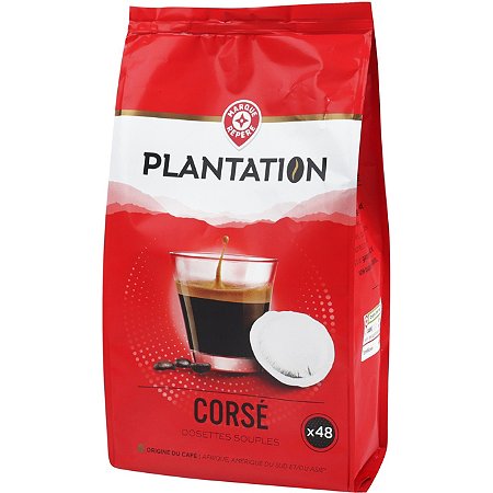 Dosettes de café souples corsé x 36 - 250 g - PLANTATION au