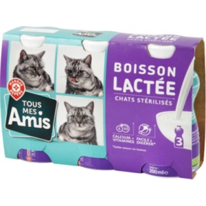 Boisson Lactee Pour Chat Sterelise X 3 600 Ml