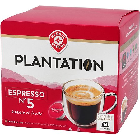 Capsules compatible dolce gusto espresso x 16 - 92.8g - PLANTATION