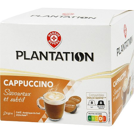 Capsules compatible dolce gusto cappuccino x 16 - 166,4g - PLANTATION