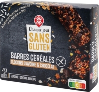 barres céréales flocons d'avoine et chocolat sans gluten x 6 - 132 g ...