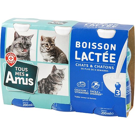 boisson lactée pour chats et chatons x 3 - 600 ml - TOUS MES AMIS au  meilleur prix