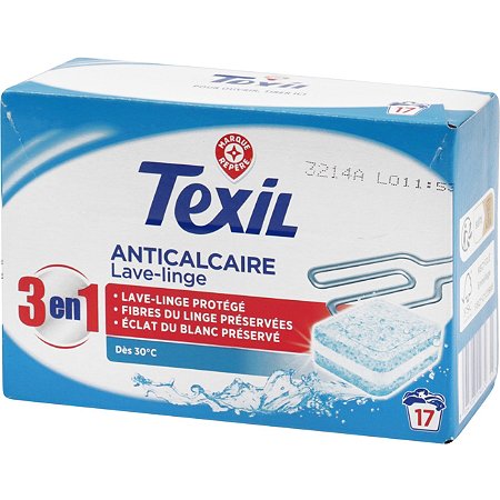 Tablettes anticalcaire lave-linge X17 - TEXIL