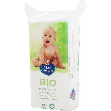 Maxi carré de coton bio pour bébé x80 achat vente écologique