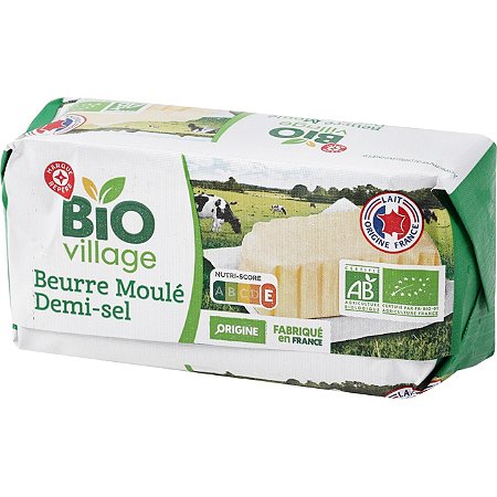 Beurre 1/2 sel bio 80% mat.Gr - 250G - BIO VILLAGE