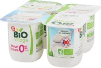Yaourt Nature 0 Mat Gr Bio 4 X 125 G Bio Village Au Meilleur Prix E Leclerc