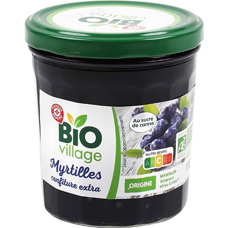 Mini confiture bio de myrtilles 100% fruit français - Bioloklock