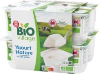 Yaourt Nature Bio 12 X 125 G Bio Village Au Meilleur Prix E Leclerc
