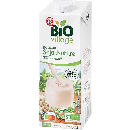 Boisson au soja nature bio - 1 l - BIO VILLAGE au meilleur prix