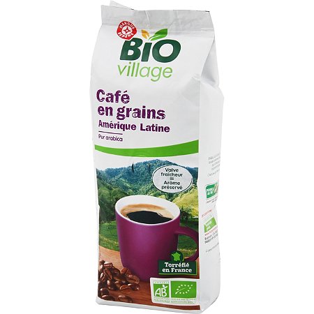 Café grains pur arabica Amérique Latine bio - 250 g - BIO VILLAGE au  meilleur prix