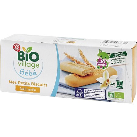 Biscuits bébé goût vanille dès 10 mois bio - 180 g - BIO VILLAGE