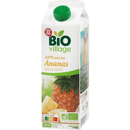 Jus d'ananas et eau de coco bio - BioShok