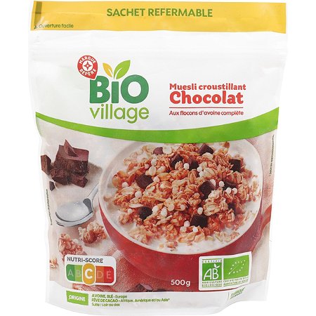Alimentaire Céréales Vrac Facile Bio Muesli croustillant chocolat