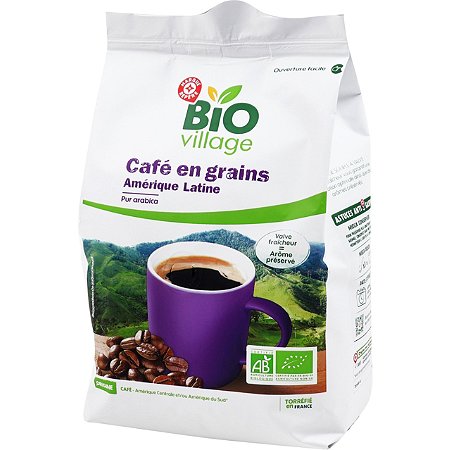 Café grains pur arabica Amérique latine bio - 500 g - BIO VILLAGE au  meilleur prix