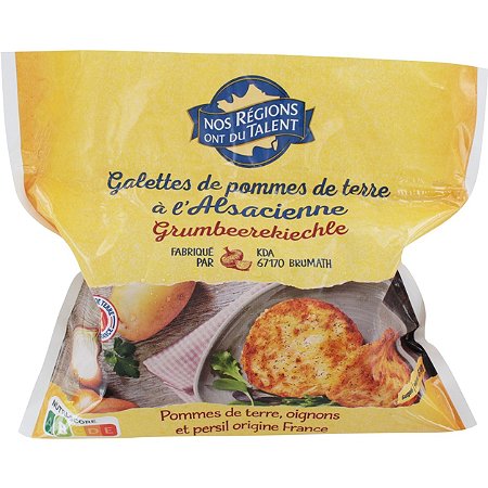 galettes de pommes de terre à l'alsacienne - 670 g - NOS REGIONS ONT DU  TALENT au meilleur prix