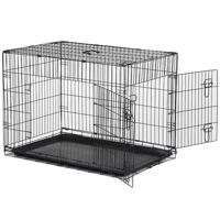 Cage Caisse De Transport Pliante Pour Chien En Metal Noir 91 X 61 X 67 Cm Au Meilleur Prix E Leclerc