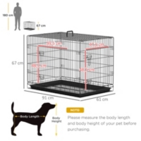 Cage Caisse De Transport Pliante Pour Chien En Metal Noir 91 X 61 X 67 Cm Au Meilleur Prix E Leclerc