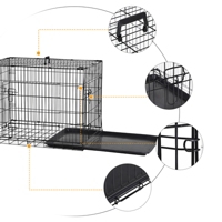 Cage Caisse De Transport Pliante Pour Chien En Metal Noir 91 X 61 X 67 Cm Au Meilleur Prix E Leclerc