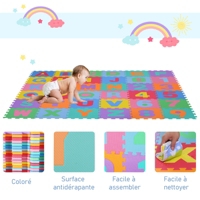 Tapis De Sol En Mousse Tapis Puzzle Interconnectables Dim 31l X 31l X 1h Cm 36 Pieces Grande Surface 3 24 M Multicolore Au Meilleur Prix E Leclerc