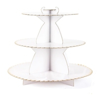 Presentoir A Gateaux 3 Etages 33cm Blanc Au Meilleur Prix E Leclerc