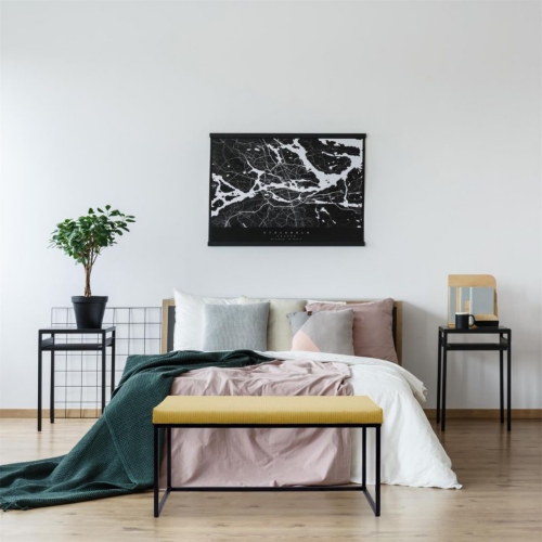 Banc Giulia Jaune velours côtelé
