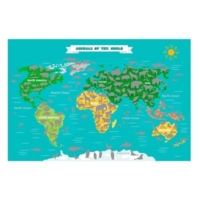 Mappemonde Planisphère des animaux carte du monde à gratter au meilleur ...